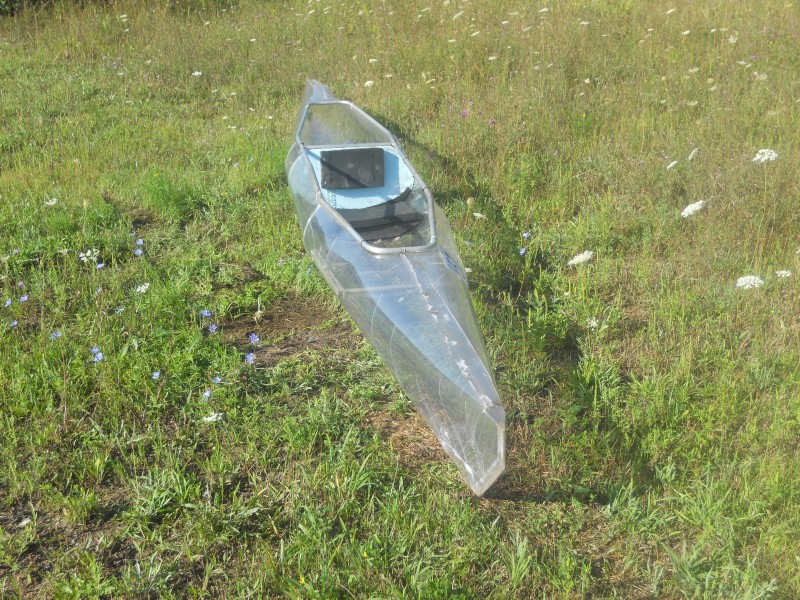 clear kayak front view