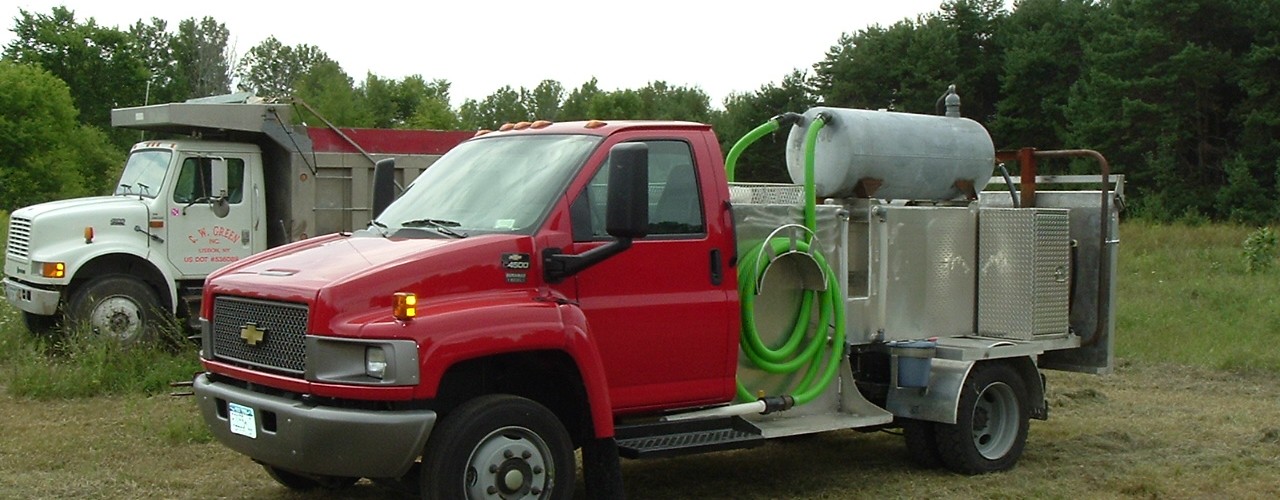 AJ's septic red chevy kodiak portable toilet service truck