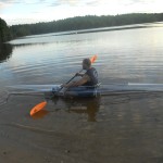 Mark Hebel paddling clear kayak