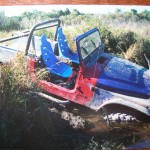 82 jeep scrambler stuck in mud